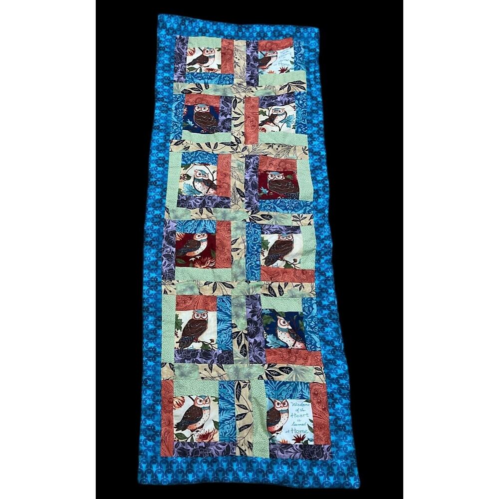 Vintage Quilt Owl Theme 18"X48.5" Length - Picture 6 of 12